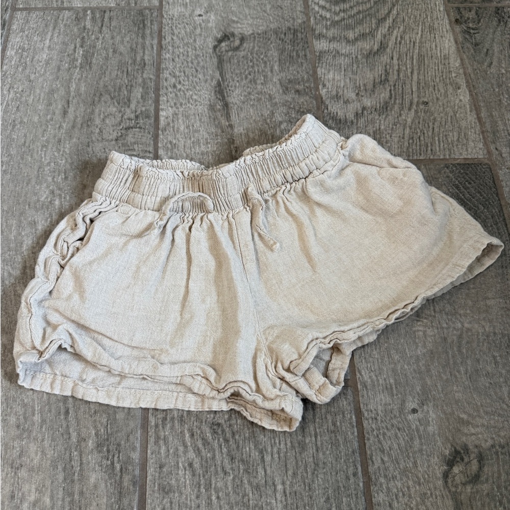 H&M kids linen elastic Waistband shorts